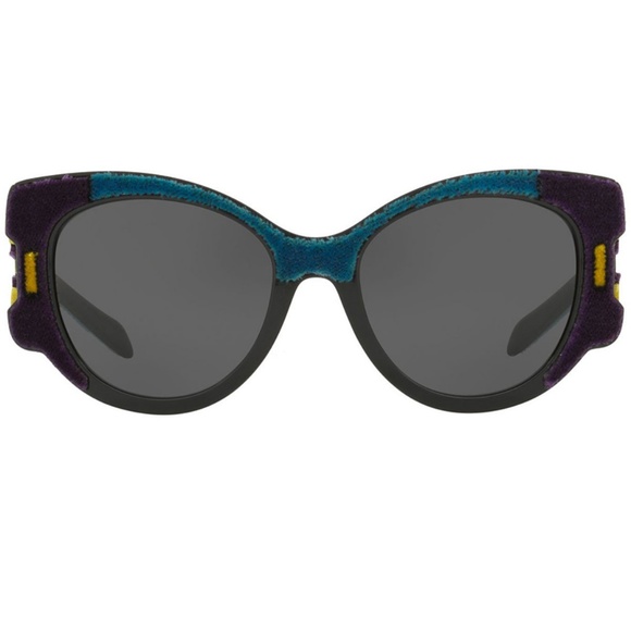 Prada Sunglasses Violet/Yellow/Azure w/Grey Lens - Picture 2 of 5